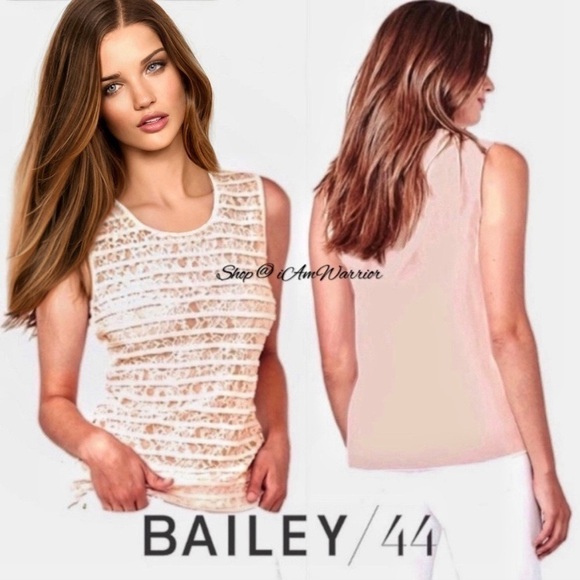 Bailey44 NWT blush stretch lace sleeveless top *shop@iamwarrior - Picture 2 of 10